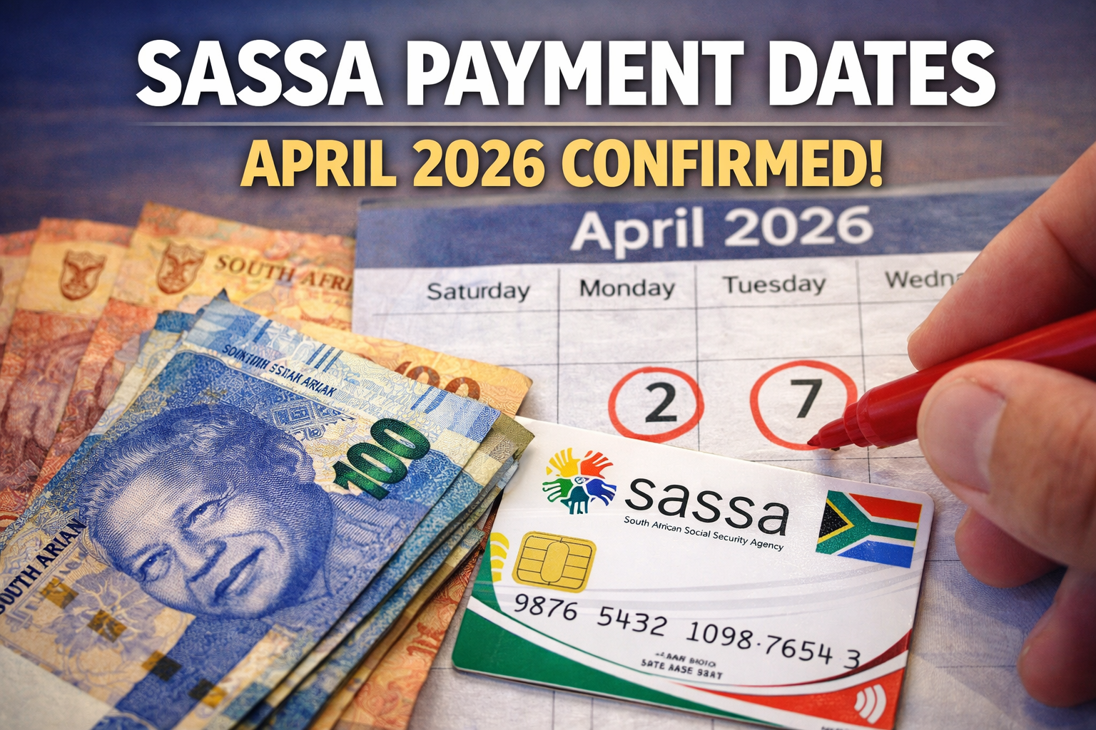 SASSA payment dates April 2026